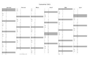 calendrier 2022 vierge