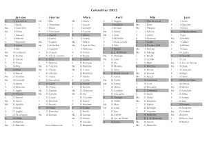 Calendrier 2023 à imprimer PDF et Excel