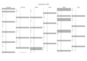 calendrier 2027 vierge